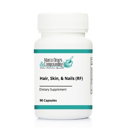 Pill bottle for hair skin nail health